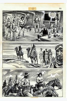 un vieux dessin en noir et blanc représentant un groupe de personnes à cheval
