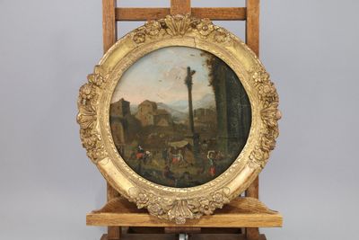 a picture of a picture of a painting on a easel