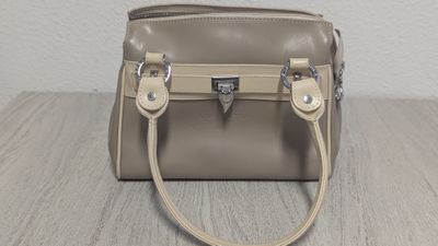 Sac A Main Lancaster Vintage EN Cuir Beige