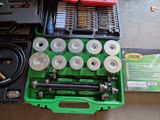 a tool kit that is sitting on top of a table