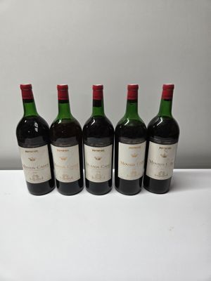 BORDEAUX ROUGE, 5 MAGNUMS , MOUTON-CADET 1962, vendus en l'é…