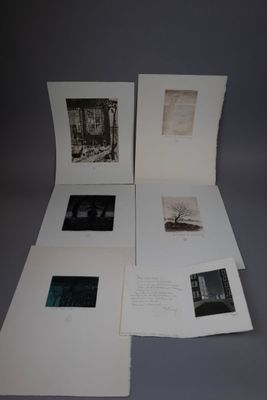 RIGAL Edmond (1902-1996) lot de cinq estampes et une carte d…