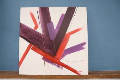 Shehab Blade (XX-XXI) "Composition abstraite" huile sur toil…