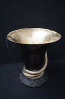 Grande lampe de table imposante en bronze - style Art déco -… (photo 4)