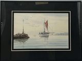 a picture of a painting of a sailboat in the water