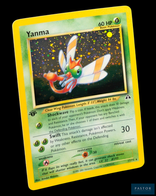 une carte sur laquelle figure l'image d'un personnage de Pokémon