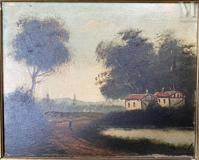 École FRANÇAISE du XXᵉ siècle Paysage rural