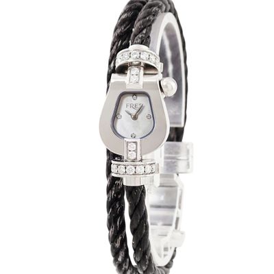 an image of a woman ' s wrist watch with diamonds