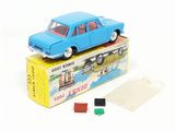 a blue toy car sitting on top of a box