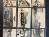 beaucoup de vieilles photos d'un train sur les rails
