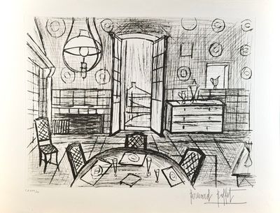 Bernard BUFFET (1928-1999) La Baume, la salle à manger, 1996…