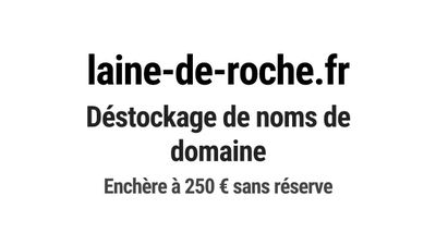 Nom de domaine laine-de-roche.fr.