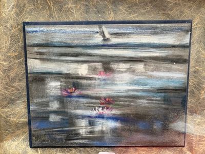 Dominique michel Dauzac, A fleur d’eau - Pastel sur papier s…