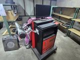 an image of a work station with a computer on top of it
