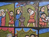 a picture of a painting on the wall of a building