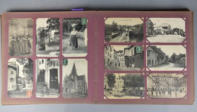 un livre avec des photos de personnes et de bâtiments