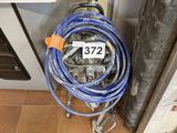 a hose that is connected to a water heater