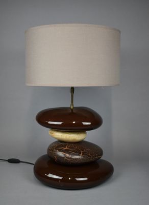 François CHATAIN (XXe-XXIe) - LAMPE à poser, pied composé de…