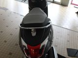 a motorcycle that is parked inside of a building
