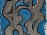 an image of a drawing of two figures on a blue background