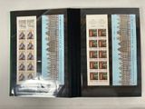 two pages of stamps with a picture of a man and a woman on them