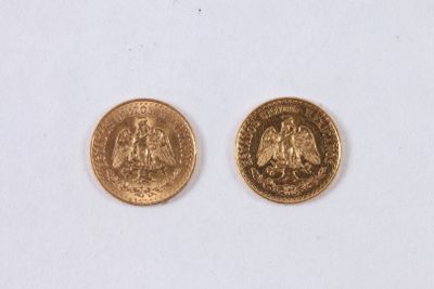 deux pièces d'or portant l'image d'un homme et d'une femme