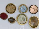 many different types of lockes on a white surface