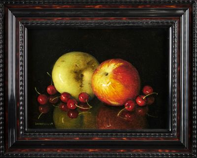 Teodoro LAHARRAGUE (1900-1973). Nature morte aux pommes et a…