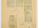 an old newspaper with a bunch of writing on it