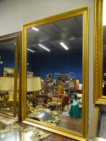 Important miroir cadre bois doré moderne 140 x 90