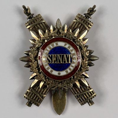 Broche Insigne De Fonction Ancienne En Laiton émaillé - ADMINISTRATEUR - État Occasion