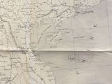 a map of asia on the wall of a building