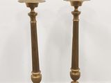 paire de chandeliers anciens en laiton