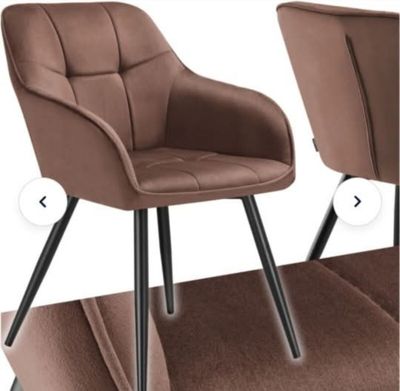 Chaise Marilyn en velours matelassé - Photo 1