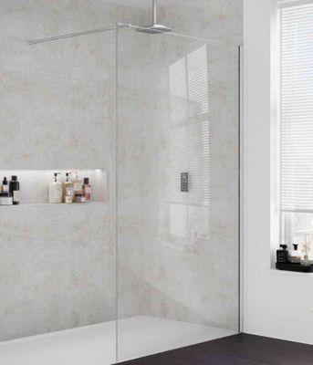 Paroi douche fixe reversible , MERLYN ref: 8W70, chrome, 8 m…