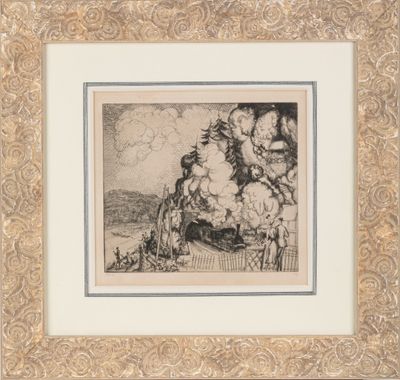 une image représentant un dessin d'un groupe de personnes dans un paysage