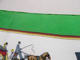 a picture of a horse drawn carriage with a man on it
