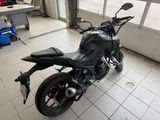 a motorcycle that is parked in a garage