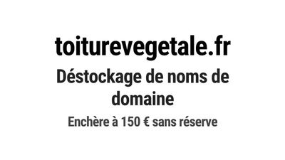 Nom de domaine toiturevegetale.
