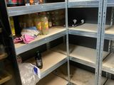 many shelves that are filled with food and drinks