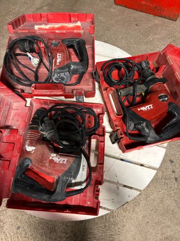 HILTI TE 6-S – lot de trois perforateurs burineurs filaire. Démar...