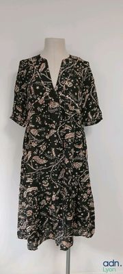 BA&SH - Robe coupe midi en viscose - Taille 0 - Neuf - Ce lo…