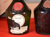 two bottles that are sitting on a table