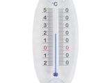a close up of a thermometer on a white background