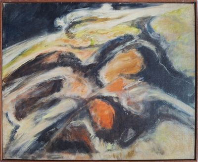 an oil painting of a woman holding a baby in her arms