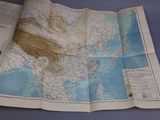 an open book with a map of the united states on it