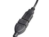 a close up of a usb cable connected to a computer mouse