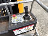 a close up of a forklift with a control panel