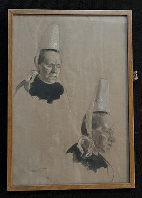 a picture of a painting of a man and a woman