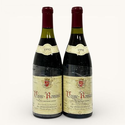 deux bouteilles de vin rouge posées l'une à côté de l'autre sur une surface blanche